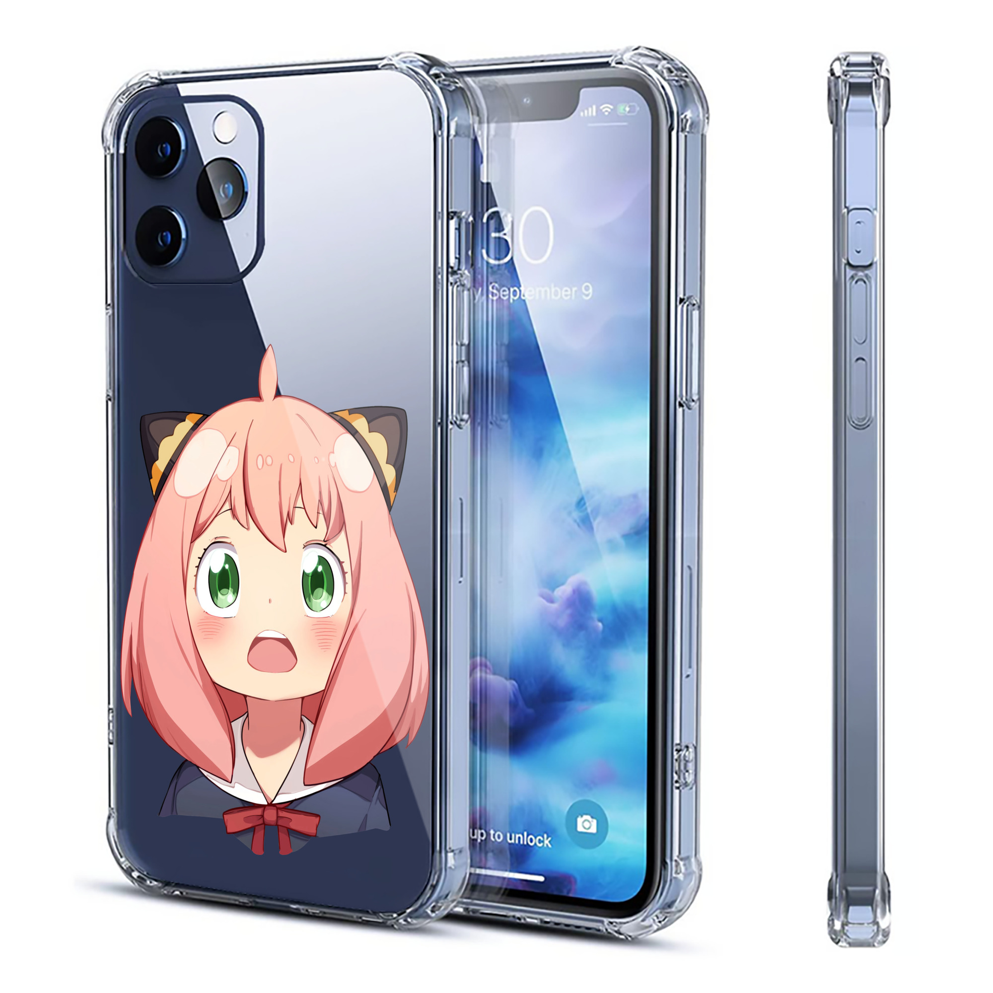（画像用） SPY×FAMILY间谍家家酒 【iPhone 12シリーズ対応】透明スマホケース（クリアソフトケース）